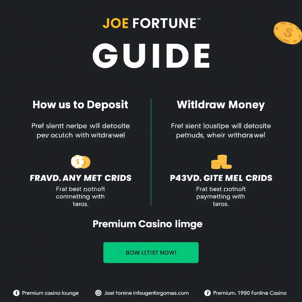 Joe Fortune Payment Methods, Deposit Limits and Withdrawal Times